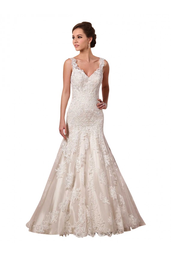 Shop Open Back Mermaid Tulle Wedding Dress with Lace Bodice Ottawa