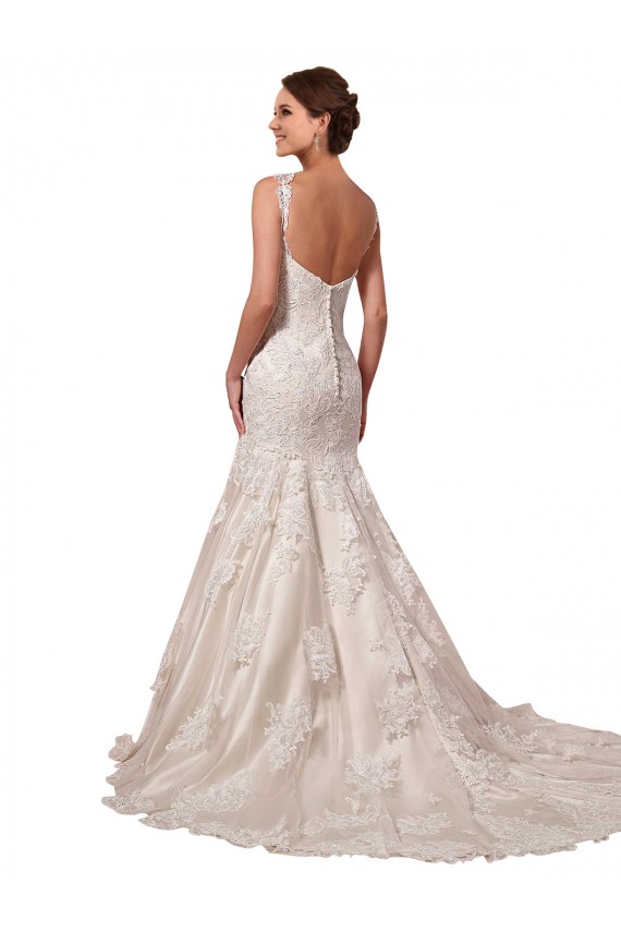 Shop Open Back Mermaid Tulle Wedding Dress with Lace Bodice Ottawa