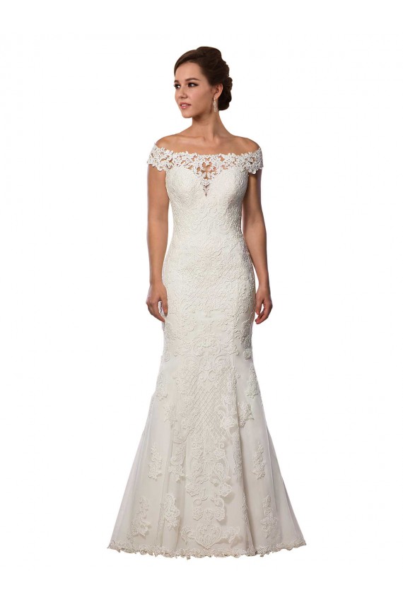 Shop Modern Off the Shoulder Mermaid Lace Wedding Dress Ottawa