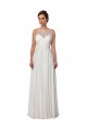Shop Illusion Neck A-Line Chiffon Beach Wedding Dress with Lace Halter Neckline Ottawa