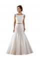 Shop Modern Boat Neck Mermaid Satin Wedding Dress with Deep V-Back Ottawa
