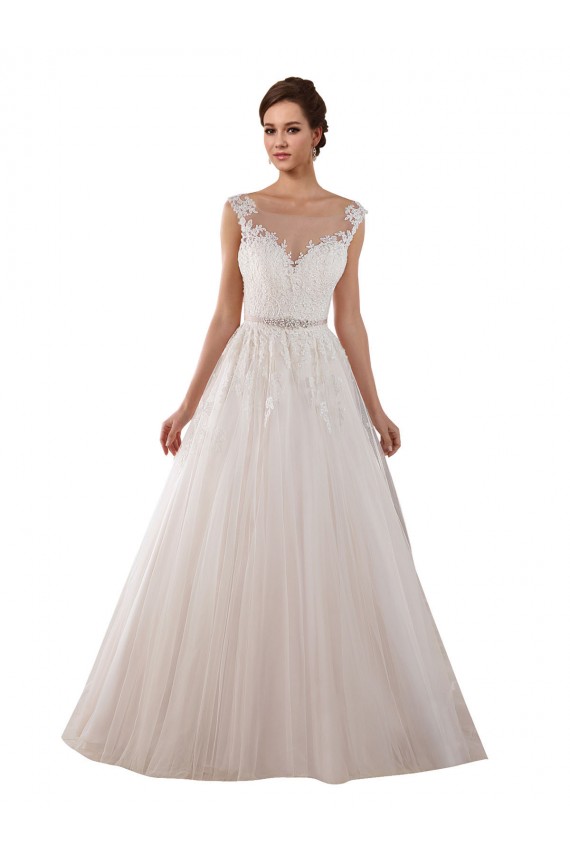 Shop Illusion Sweetheart Neck Ball Gown Tulle Wedding Dress with Lace Bodice Ottawa