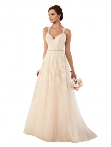 Shop Sweetheart A-Line Tulle Wedding Dress with Lace Illusion Back Ottawa