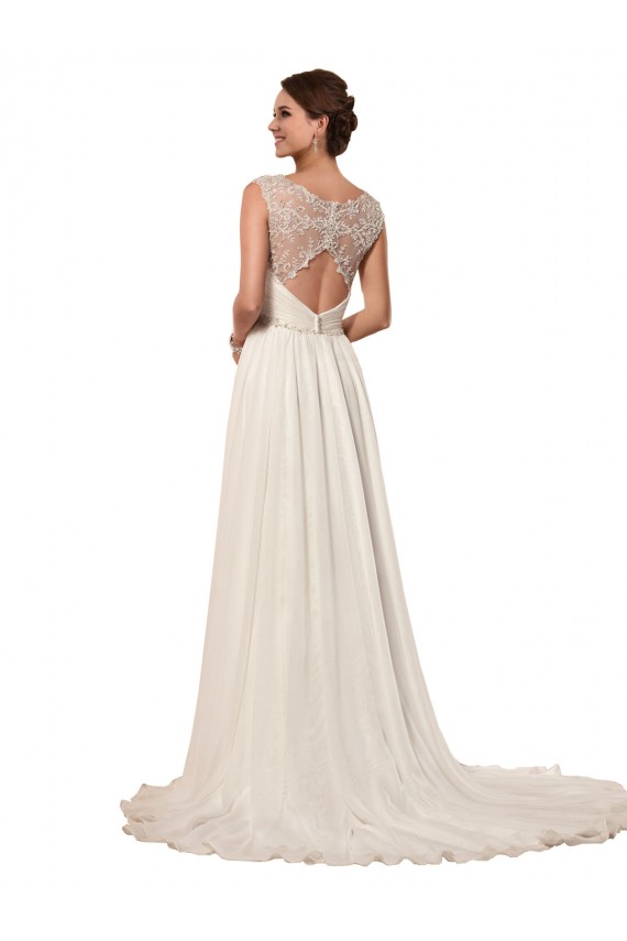 Shop Sweetheart A-Line Chiffon Wedding Dress with Beaded Shoulder Straps Ottawa