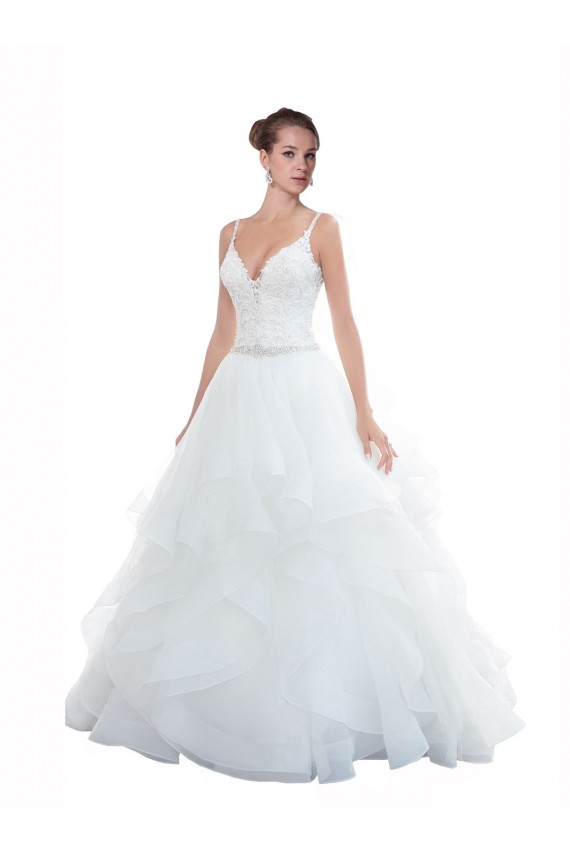 Shop Spaghetti Straps Ball Gown Beach Wedding Dress with Lace Bodice Ottawa
