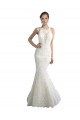 Shop Deep Illusion Neck Mermaid Tulle Beach Wedding Dress with All Over Lace Ottawa