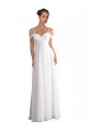 Shop Off the Shoulder A-Line Ruched Chiffon Beach Wedding Dress Ottawa