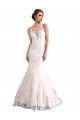 Shop Illusion Neck Fit and Flare Tulle Wedding Dress with All Over Lace Ottawa