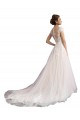 Shop Illusion Cap Sleeves A-Line Tulle Beach Wedding Dress with Lace Bodice Ottawa
