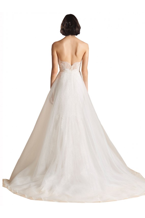 Shop Strapless Sweetheart Lace Bodice A-Line Organza Wedding Dress Ottawa