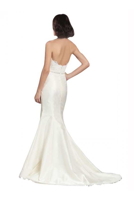 Shop Trumpet Satin Wedding Dress with Sweetheart Lace Bodice Ottawa