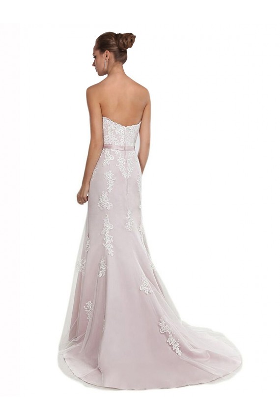 Shop Strapless Mermaid Tulle Lace Beach Wedding Dress with Belt Ottawa