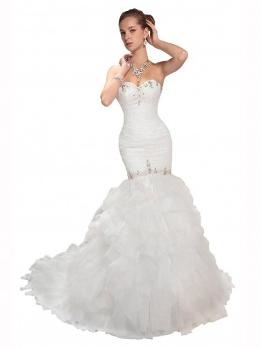 Shop Sweetheart Mermaid Cascading Organza Wedding Dress Ottawa
