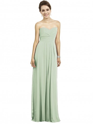 Shop Full Length Strapless Chiffon Bridesmaid Dress with Sweetheart Neckline Ottawa
