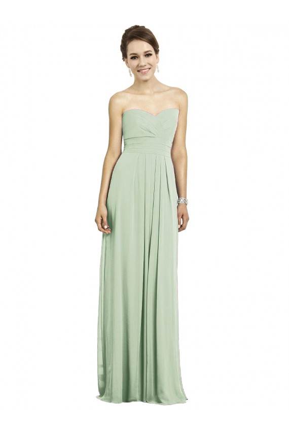 Shop Full Length Strapless Chiffon Bridesmaid Dress with Sweetheart Neckline Ottawa