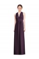 Shop Long Chiffon V-Neck Bridesmaid Dress with Shirred Bodice Ottawa