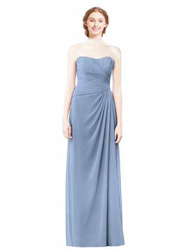 Shop Strapless Long Chiffon Bridesmaid Dress with Sweetheart Neckline Ottawa