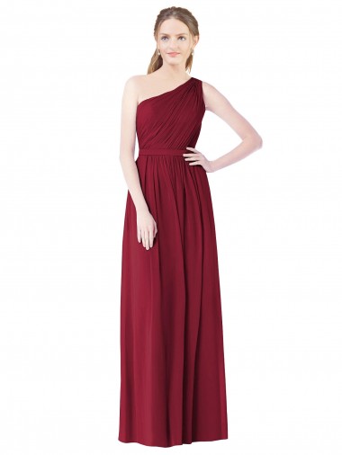 Shop One Shoulder Full Length Long Chiffon Bridesmaid Dress. Ottawa