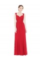 Shop Full-Length Long Chiffon Bridesmaid Dress with Side Front Slit Ottawa