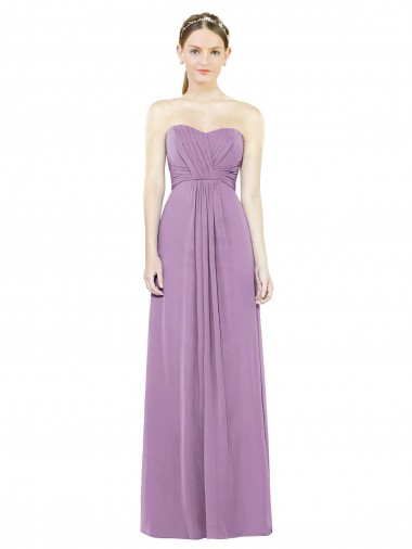 Shop Sweetheart Neckline Strapless Chiffon Bridesmaid Dress with Wrap Pleat Ottawa