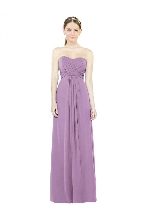 Shop Sweetheart Neckline Strapless Chiffon Bridesmaid Dress with Wrap Pleat Ottawa