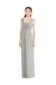 Shop Full Length Lux Chiffon Dress with Draped Bodice And Shirred Straps Ottawa