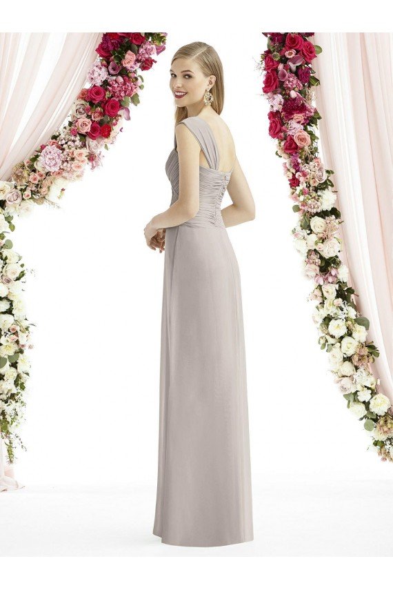 Shop Full Length Lux Chiffon Dress with Draped Bodice And Shirred Straps Ottawa