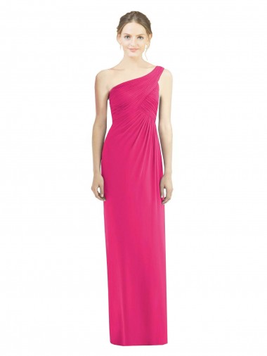 Shop One Shoulder Long Chiffon Bridesmaid Dress Ottawa