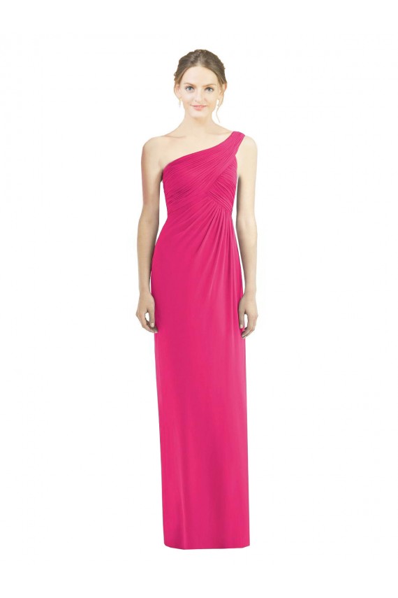 Shop One Shoulder Long Chiffon Bridesmaid Dress Ottawa
