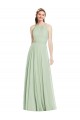 Shop Open Back Halter Chiffon Bridesmaid Dress with Flowy Bow Ottawa