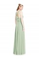 Shop Open Back Halter Chiffon Bridesmaid Dress with Flowy Bow Ottawa