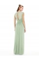 Shop Sheer Back Cap Sleeves Long Chiffon Bridesmaid Dress  Ottawa