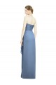 Shop Strapless Full-Length Chiffon Bridesmaid Dress with Front Slit Ottawa