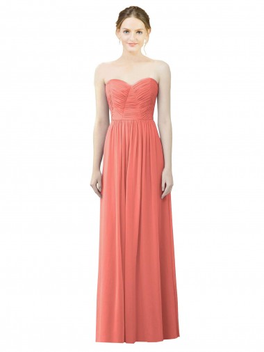 Shop Draped Sweetheart Strapless Chiffon Bridesmaid Dress Ottawa