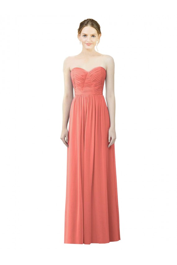 Shop Draped Sweetheart Strapless Chiffon Bridesmaid Dress Ottawa
