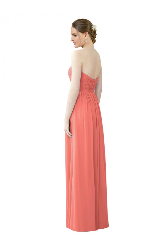 Shop Draped Sweetheart Strapless Chiffon Bridesmaid Dress Ottawa