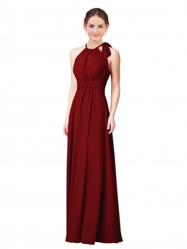 Shop Luxe Chiffon Bridesmaid Dress with Open Slit In the Back Ottawa