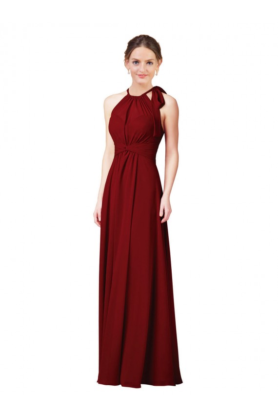 Shop Luxe Chiffon Bridesmaid Dress with Open Slit In the Back Ottawa