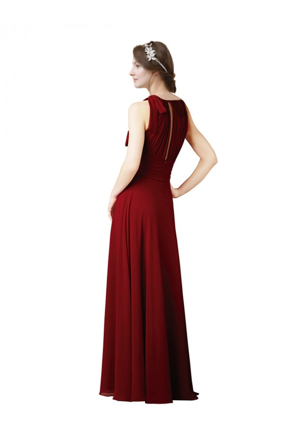 Shop Luxe Chiffon Bridesmaid Dress with Open Slit In the Back Ottawa