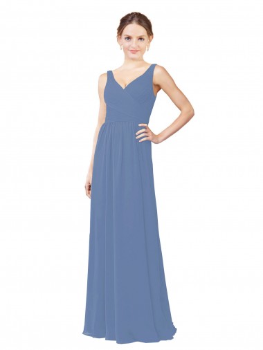 Shop Draped V-Neck Luxe Chiffon Bridesmaid Dress Ottawa