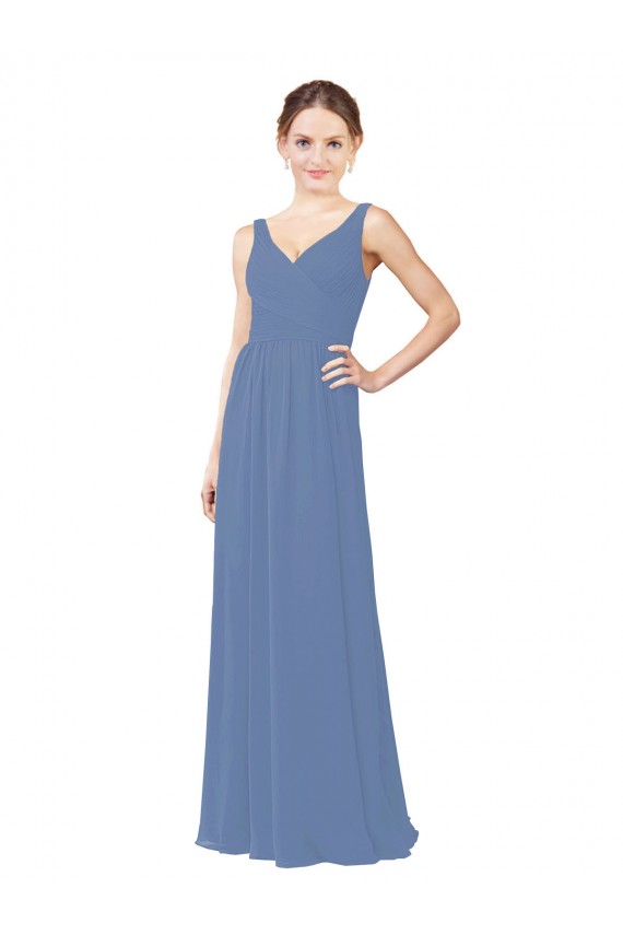 Shop Draped V-Neck Luxe Chiffon Bridesmaid Dress Ottawa