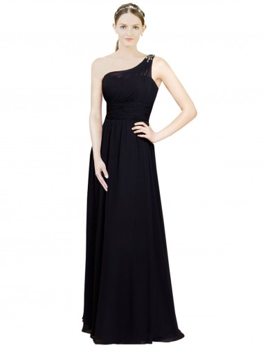 Shop Sweetheart Chiffon Bridesmaid Dress with Beaded One Shoulder Strap Ottawa