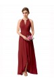 Shop High Low Long Halter Keyhole Chiffon Bridesmaid Dress Ottawa