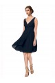 Shop Short Knee Length Criss Cross Draped Chiffon Cocktail Bridesmaid Dress Ottawa