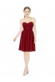 Shop Short Sweetheart Knee Length Chiffon Cocktail Bridesmaid Dress with Open Back Ottawa