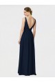 Shop Long Chiffon Bridesmaid Dress with Shirred Bodice and V-Neckline Ottawa