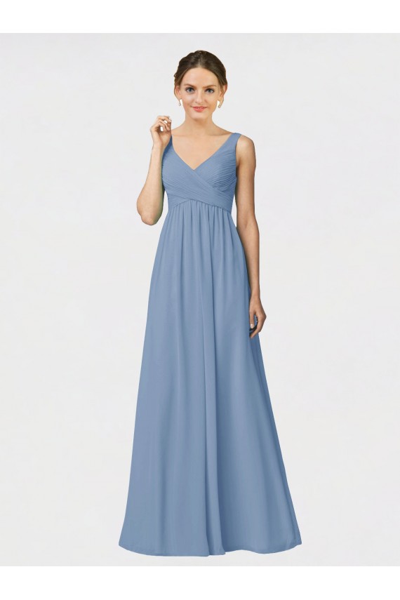 Shop Long Chiffon Bridesmaid Dress with Sweetheart Neckline and Wide Straps Ottawa