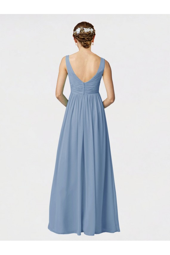 Shop Long Chiffon Bridesmaid Dress with Sweetheart Neckline and Wide Straps Ottawa
