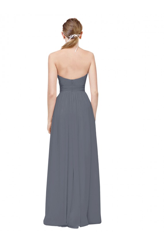 Shop Twisted Waist Pleats Sweetheart Long Chiffon Bridesmaid Dress Ottawa