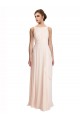 Shop High Neck Chiffon Bridesmaid Dress with Deep V-Back and Cascading Skirt Ottawa